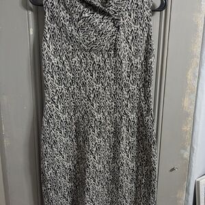 Black and White Patterned Women's Skirt